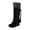 Black, variant on gakvov Mid-Calf Boots For Women Slope Heel Women Boots Lace Up Shoes Casual Flat Wedge Heel Boots Plus Size Zipper Snow Boots
