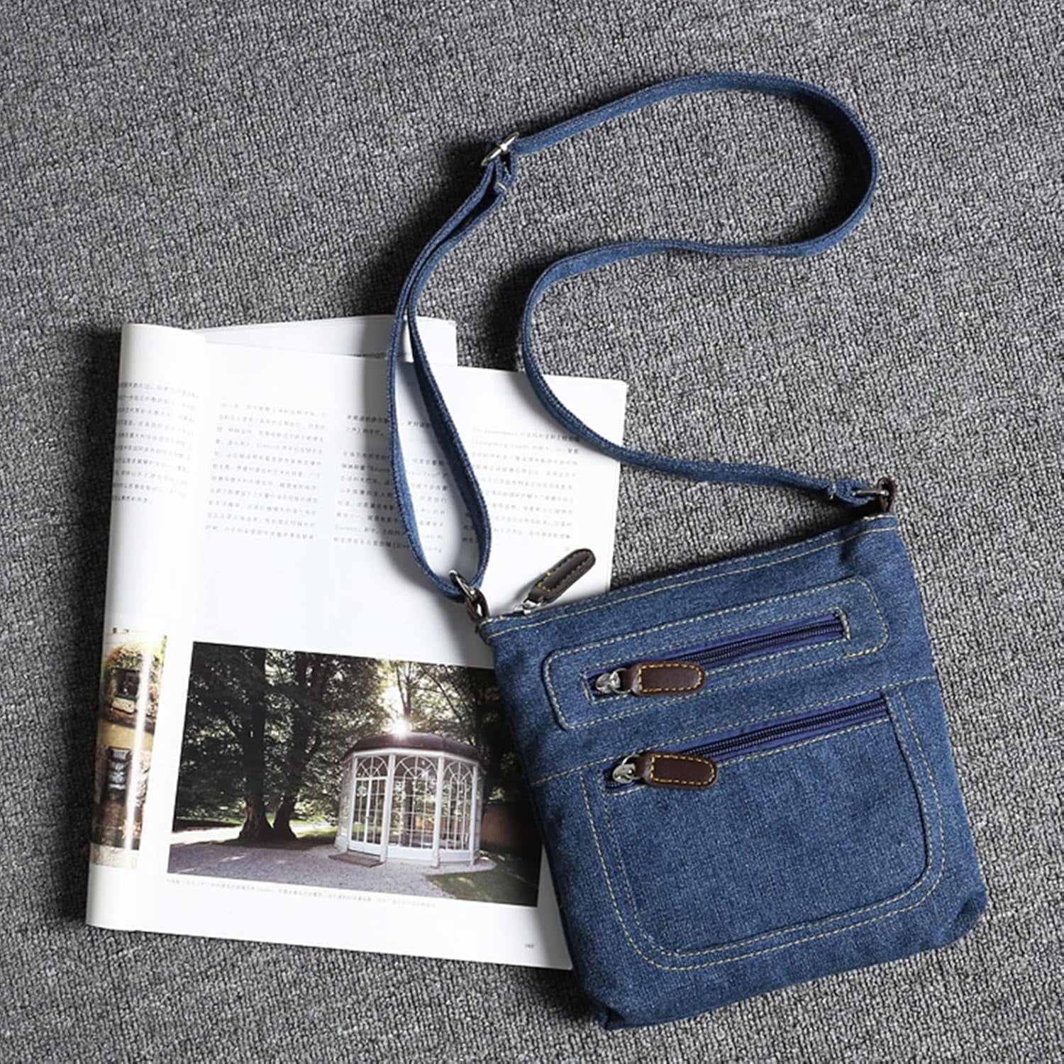 Crossbody Purses for Women Trendy Denim Small Cross Body Bag for Cell Phone Wallet