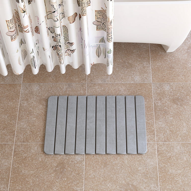 HBlife Stone Bath Mat, Quick Dry Diatomaceous Stone Bath Mat, Non-Slip  Stone Bath Mats for Bathroom Floor, Stone Drying Mat for Kitchen Counter,  Grey