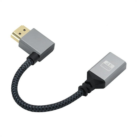 FVH HDMI 1.4 Type A Male to A Female Extension Cable Right Angled 90 Degree Support HDTV 4K 60hz 3D
