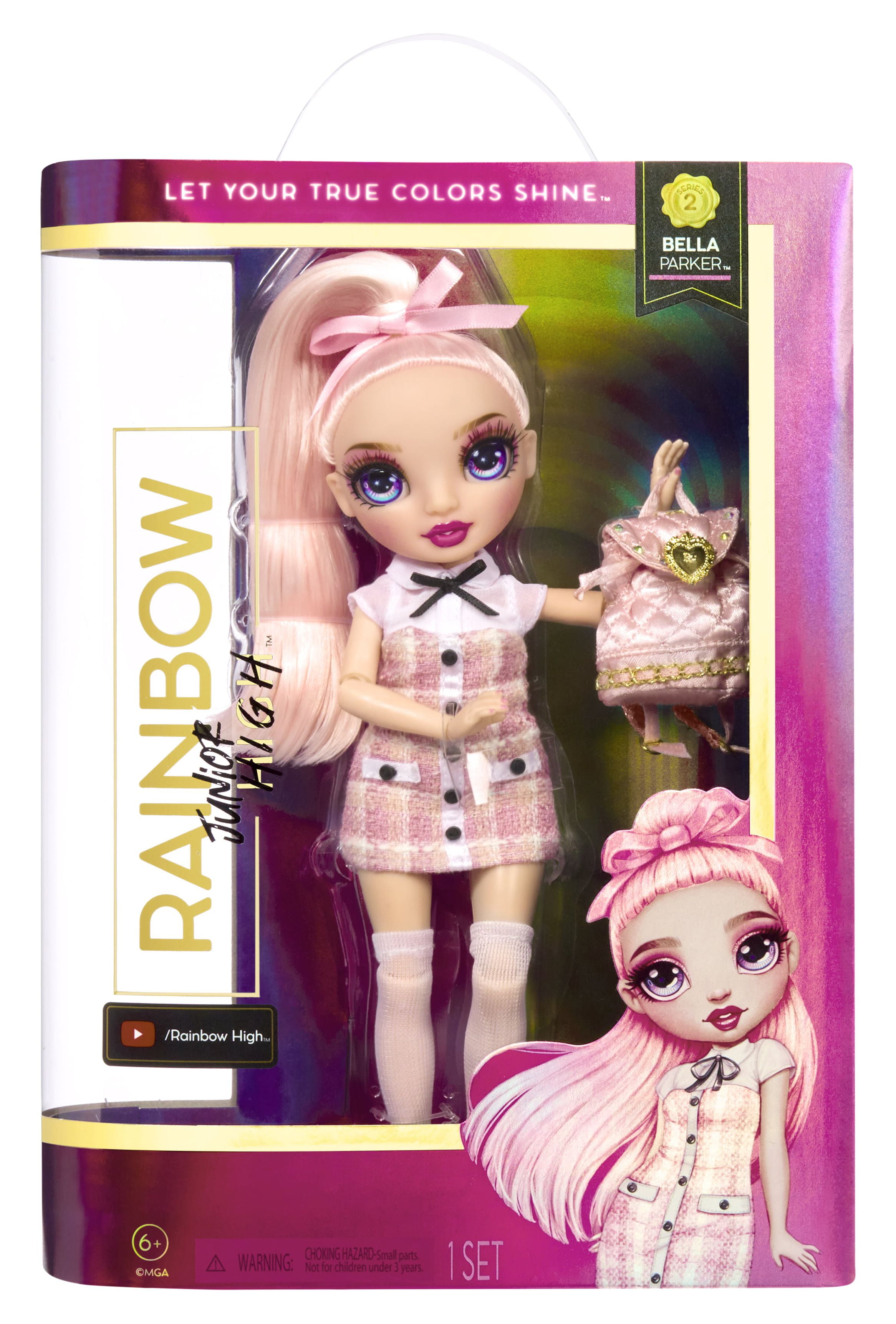 Rainbow High Pacific Coast Bella Parker- Pink Fashion Doll with 2 Designer  Outfits, Pool Accessories Playset, Interchangeable Legs, Toys for Kids