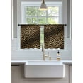 thumbnail image 3 of Leopard Print Sheer Curtains 45 Inch Long 2 Panels, Gradient Texture Dot Light Filtering Rod Pocket Semi Sheer Curtains, Sheer Voile Drapes for Living Room Bedroom, 52"x45", 3 of 5