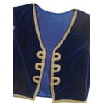 thumbnail image 5 of Oyolan Boys Arabian Prince Costume Halloween Cosplay Velvet Cap Street Vest Waistcoat with Harem Pants Royal Blue 14, 5 of 7
