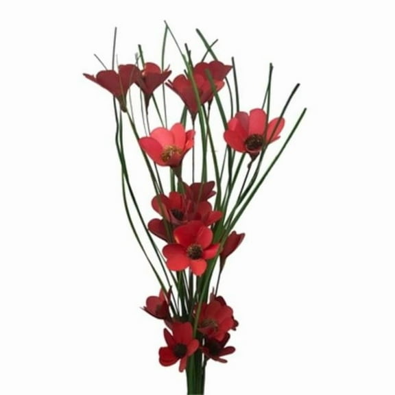 Metrotex Designs 41207 6 Stem Fire Red Poppy Flower Branch