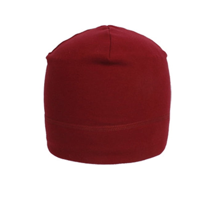 Skull Caps for Men Liner Unisex Solid Color Multifunction Headgear Sun Protection Hair Accessories Skiing red