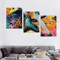 thumbnail image 4 of Shadudu Graffiti Art Canvas Wall Art Triptych Set - Abstract Modern Decor for Living Room Bedroom Office - 12x16 Inches - Unframed 12"x16"x3pcs, 4 of 6