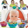 thumbnail image 2 of 3-Piece Baby Suction Cup Baby Bowl Food Cutlery Set with Leak-Proof Lid, 2 of 5