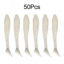BESTSKY 50 Soft Plastic Fishing Lure Tackle Paddle Tail Grub Worm Bream Lures Bass