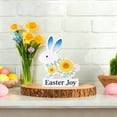 thumbnail image 5 of YWIYIUD 1PC Wooden Easter Rabbit Table Decorations Easter Hand Painted Rabbit Ornaments Tabletop Centerpieces Tiered Tray Decor for Spring Easter Indoor Home Party Patio Yard Decor 6.5inch, 5 of 5
