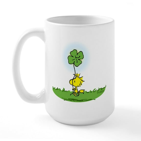 CafePress - Woodstock Shamrock Large Mug - 15 oz Ceramic Large White Novelty Mug