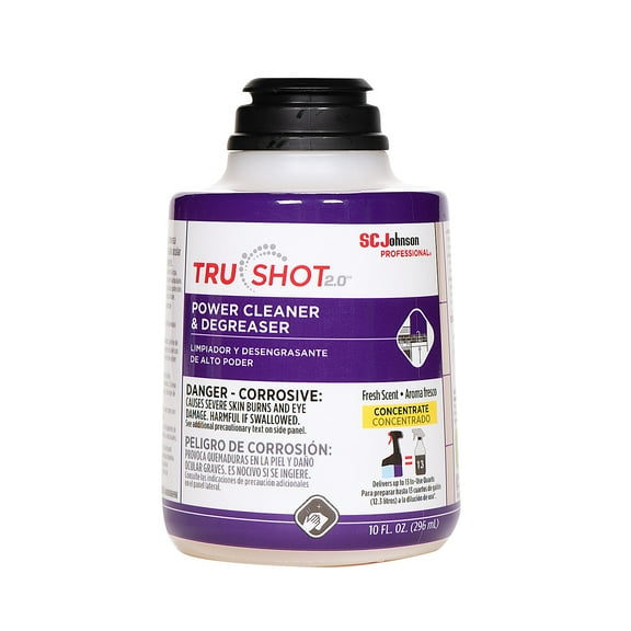 SC Johnson Profesional TruShot 2.0 Power Cleaner & Degreaser Clean Fresh Scent 10 oz 4/Carton