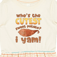 thumbnail image 4 of Inktastic Who's the Cutest Sweet Potato? I Yam Funny Thanksgiving Girls Toddler Dress, 4 of 5