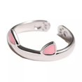 thumbnail image 2 of GKNET Fashion Cartoon Cat Ears Ring Minimalist Creative Opening Adjustable Ring Gifts-Black-, 2 of 9