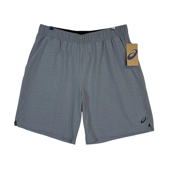 Asics Mens Woven Active Training Shorts Size M (Waist 32 in) Gray Quick Dry