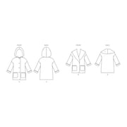 New Look Sewing Pattern 6819 - Girls' Lined Coats, Size: A (7-8-10-12-14)