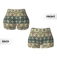 thumbnail image 5 of Kdxio Traditional Tribal Aztec1 Print Workout Shorts for Women Seamless Soft Smooth Gym Yoga Scrunch Active Shorts, 5 of 9