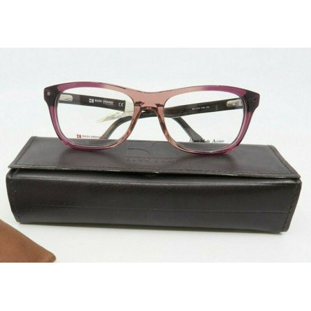 Boss Orange BO 0124 CHK 49mm Maroon -Wood Rectangular New Unisex Glasses