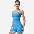 thumbnail image 3 of Women's Square Neck Tank Top with Spaghetti Straps - X Large, Blue, 3 of 5