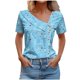 thumbnail image 1 of Top de Verano Mujeres Cuello en V Casual Top de Manga Corta, Ligera Primavera Y Blusa de Verano para las Mujeres, 1 of 5