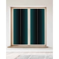 thumbnail image 2 of Window Privacy Film, Teal Green Black Ombre Sun Blocking Window Tint Film Heat Control One Way Blackout Window Film, Teal Gradient Abstract Modern Minimalism Art Non Adhesive Static Cling 23.6x59 In, 2 of 7
