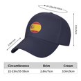 thumbnail image 6 of TEQUAN Peaked Cap Spanish Spain Flag Adult Unisex Adjustable Curved Brim Baseball Cap Hat, Blue, 6 of 8