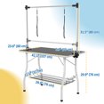 thumbnail image 3 of PawHut Dog Grooming Table, Pet Grooming Table with Adjustable Arms, Black, 3 of 10