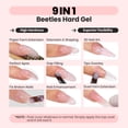 thumbnail image 3 of Gel duro para uñas Beetles, sin hematías, 30 ml, 9 en 1, transparente y nude, 3 of 8