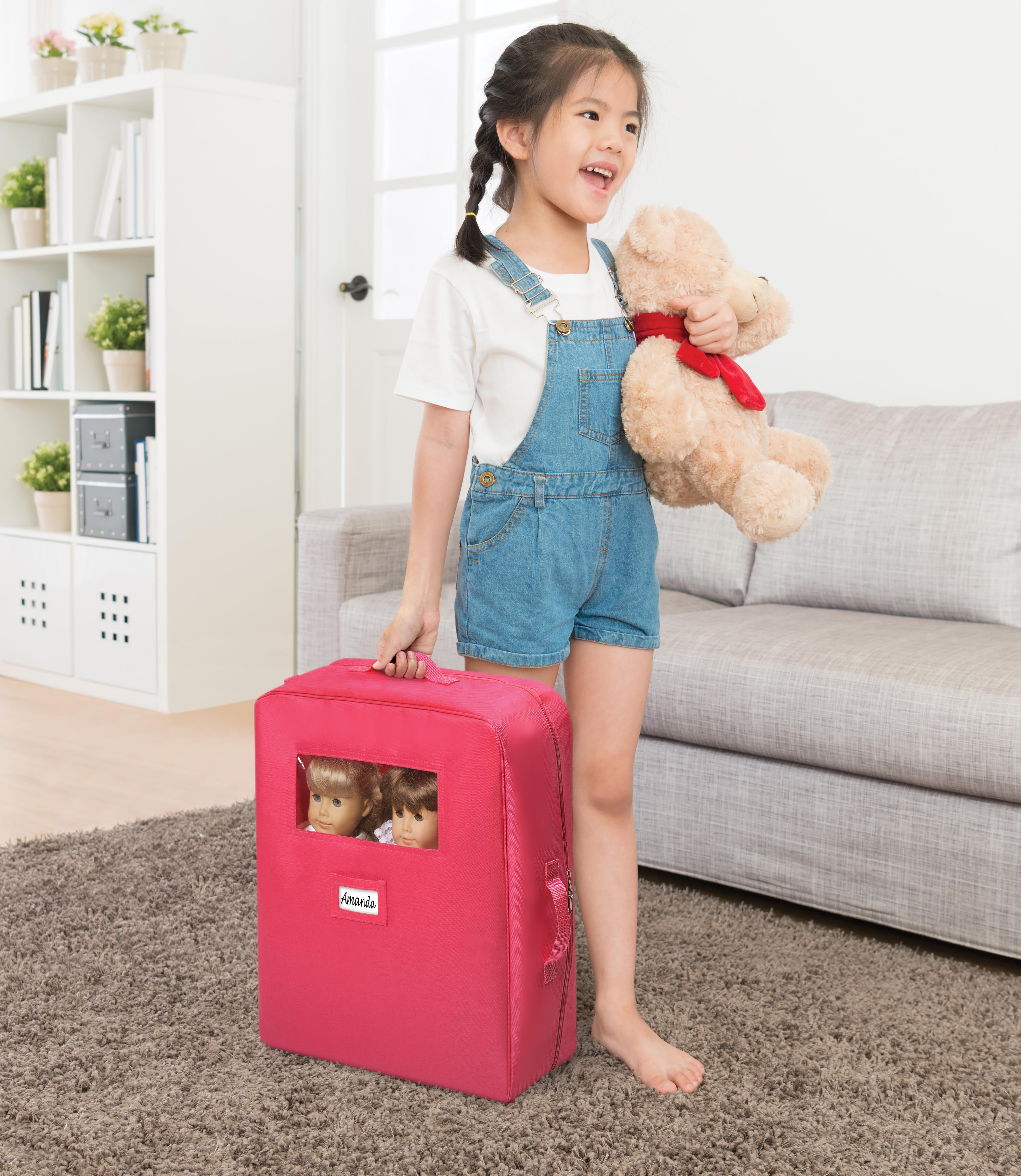 double doll travel case with bunk bed