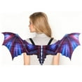 thumbnail image 3 of RyanK Halloween Decorations Halloween Dinosaur Costume Role Play Wing Accessories Decoration 37.4x17.7in Purple, 3 of 3