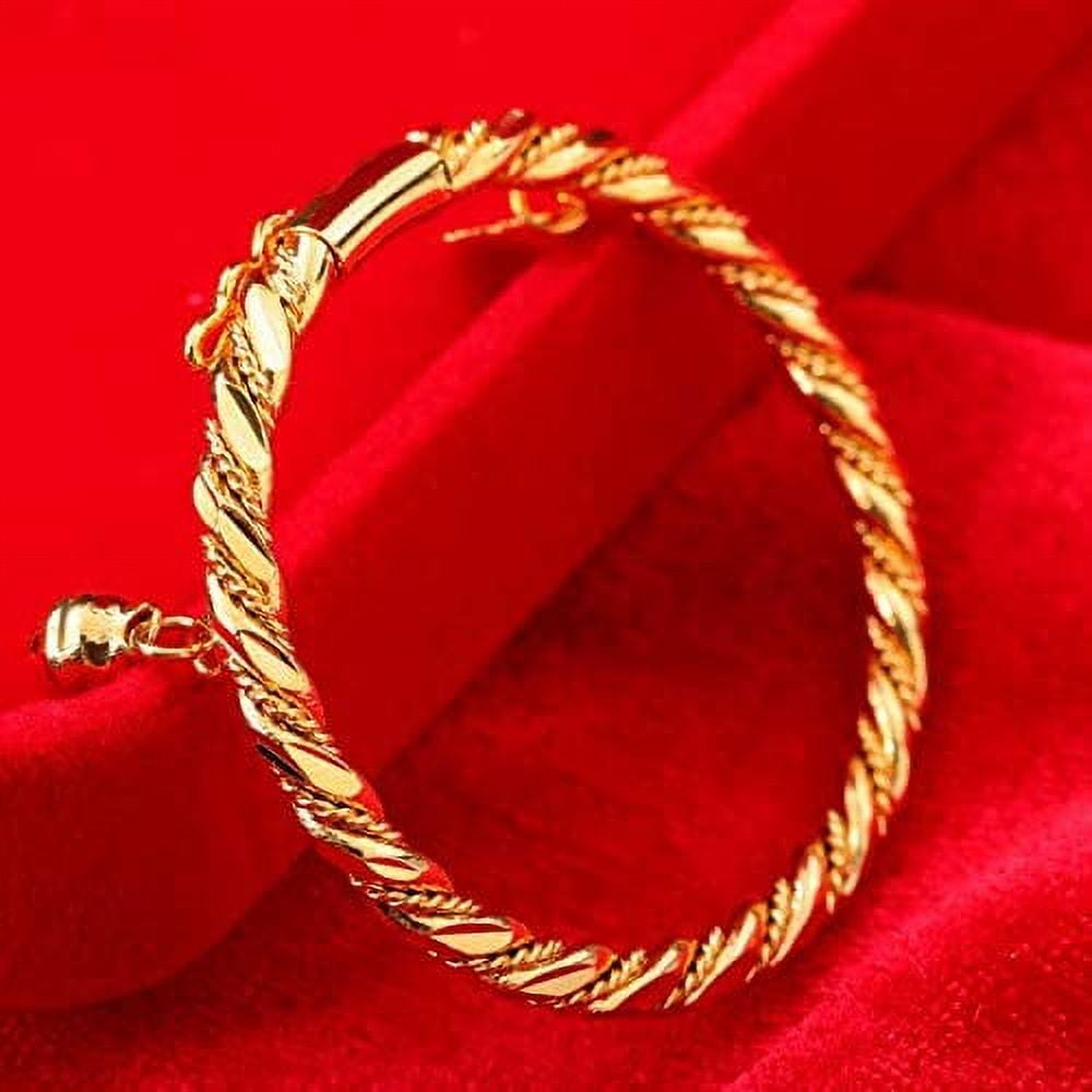 Amazon.com: IFKM Gold Boho Bangle Bracelet Set For Women Teen Girls 14k  Gold Plated Multilayer Stackable Indian Chunky Bangle Bracelets Layered  Textured Wide Cable Smooth Bracelet: Clothing, Shoes & Jewelry