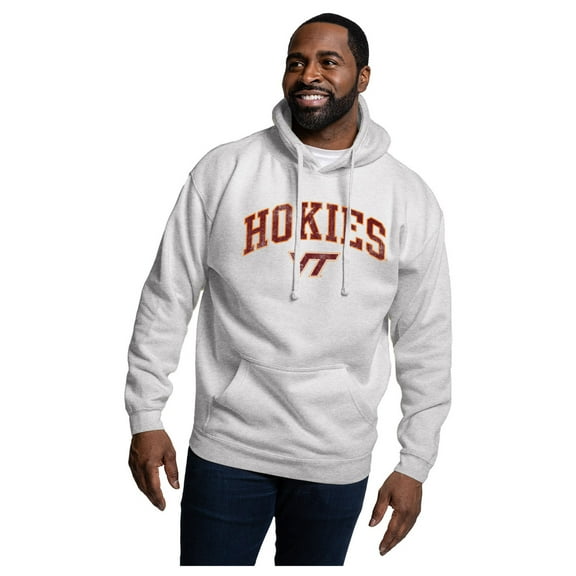 Men's League Collegiate Wear Heather Gray Virginia Tech Hokies Essentials 2.0 Fleece Pullover Hoodie