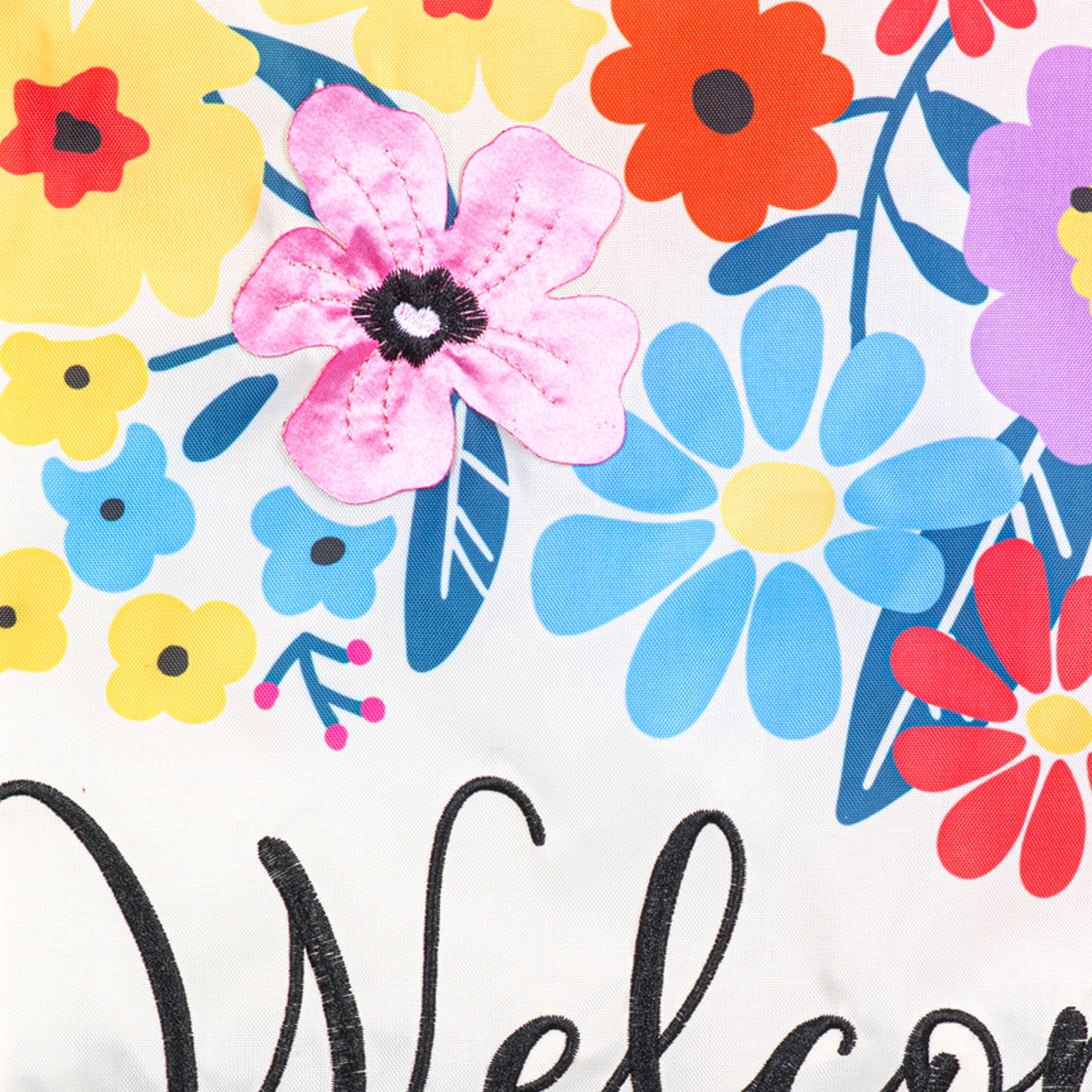 Meadow Creek 11.5" x 18" Spring Floral Welcome Outdoor Yard Flag