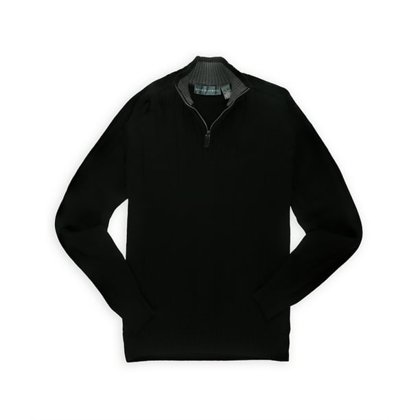 Oscar de la Renta suéter clásico para hombre, negro, grande Oscar De La Renta Pull-over