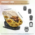 thumbnail image 6 of KUIFORTI Car Seat Sun Shade Cover Sunflower Highland Cow Car Seat Cover Baby Travel Accessories Blocks Out Heat & Sun, Keep Your Baby's Carseat at a Cooler Temperature, 6 of 7