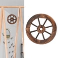thumbnail image 3 of Decorative Wooden Wagon Wheel Rustic Yard for Living Room Home Patio Balcony, 3 of 8
