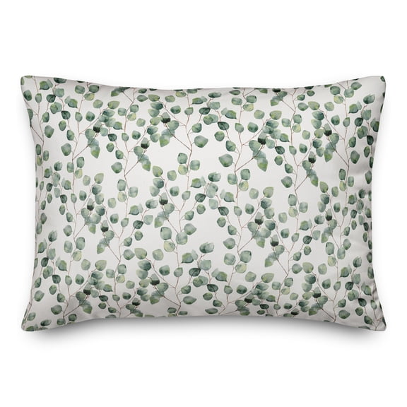 Creative Products Green Eucalyptus Pattern 14x20 Spun Poly Pillow