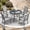 Gray, variant on U-HOMY 5-Piece Patio Dining Set with Textilene Chairs and Iron Round Table, Outdoor Furniture with Umbrella Hole for Backyard Deck