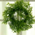 thumbnail image 2 of Efavormart 2 Pack | 12" Window Wreath Artificial Green Leaves Pillar Candle Rings, 2 of 11