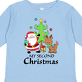 thumbnail image 4 of Inktastic My 2nd Christmas with Santa Reindeer and Tree Boys or Girls Long Sleeve Toddler T-Shirt, 4 of 5