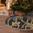 thumbnail image 5 of Xecao Romantic Skeletons Under Moon Pattern Christmas Tree Skirt Round Xmas Tree Mat Base Cover for Holiday Home Decorations-36", 5 of 6