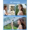 thumbnail image 4 of Bearwind Portable Handheld Turbo Fan - 5 Gear High Speed 4000mAh Rechargeable Mini Personal Hand Fan Blow Cold Air, Battery Operated Travel Essentials, Beach Vacation, Gifts for Women, Men (Green), 4 of 9