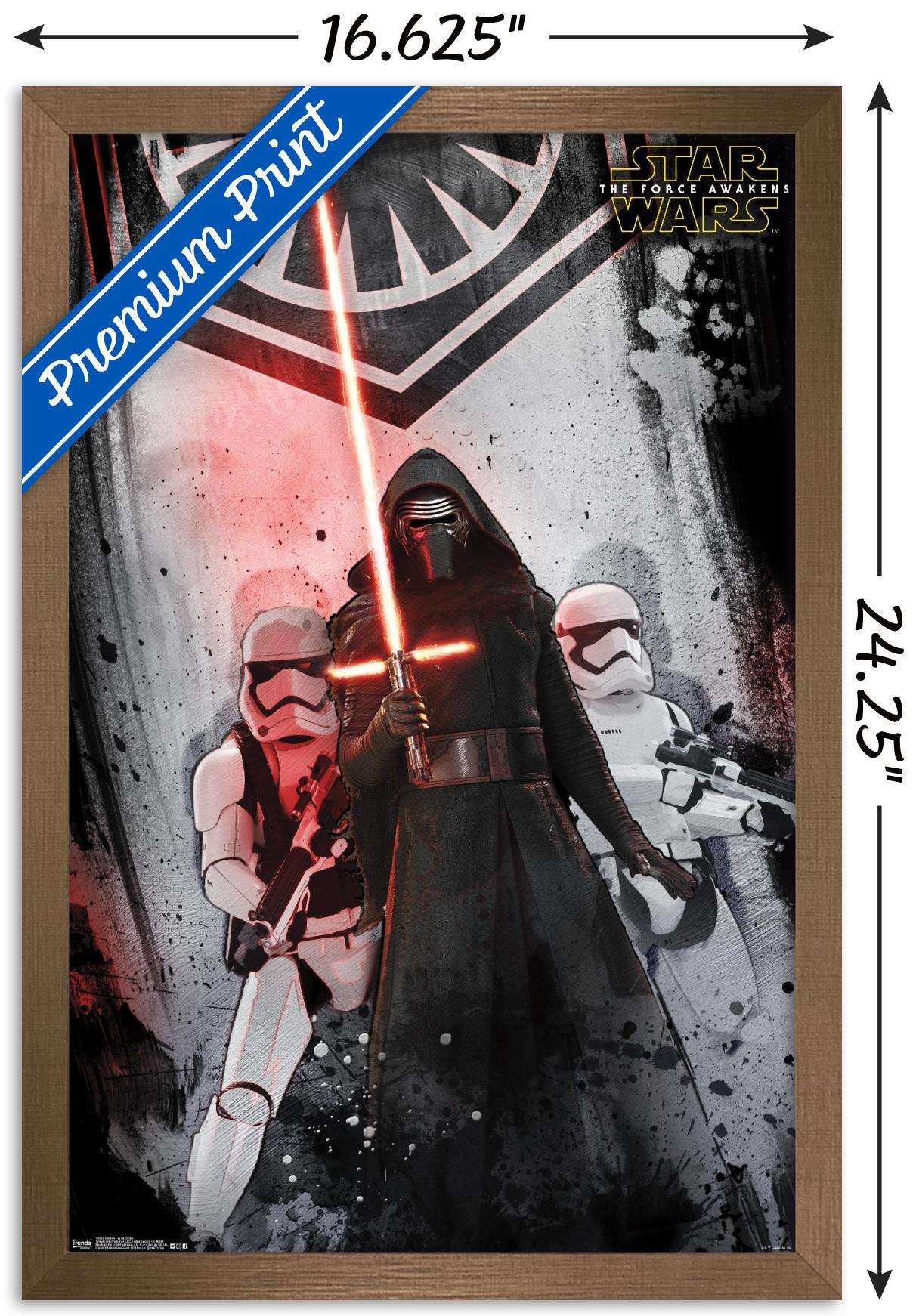 Star Wars: The Force Awakens - First Order Wall Poster, 14.725" x 22.375", Framed
