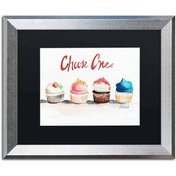 Trademark Fine Art "Dans la Ferme Cow" Canvas Art by Jennifer Redstreake Black Matte, Silver Frame