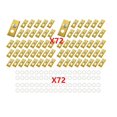 thumbnail image 2 of 72 Pcs Replacement Blades for Mammotion Luba & Yuka All Series Replacement Robotic Lawnmower Blades Gold, 2 of 5
