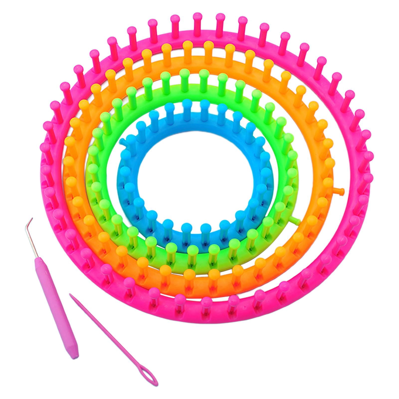 Round Knitting Loom Set - Loom Set of Four Different Sizes Circular Knitting Looms for Loom Knitting Hats, Scarf !
