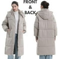 thumbnail image 4 of PUFFIT Long Puffer Jacket for Women,Ultra Soft Winter Coat Hooded with Deep Pockets,Water Repellent, Ladies Warm Winter Jacket, 4 of 7