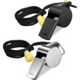 thumbnail image 1 of Silbato Deportivo de Acero Inoxidable con Cordón, 2pcs Silbato Deportivo con Sonido Fuerte y Nítido para Árbitros Campismo y Supervivencia Silbato de Emergencia, 1 of 5