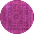 thumbnail image 1 of Ahgly Company Indoor Round Oriental Purple Industrial Area Rugs, 5' Round, 1 of 4