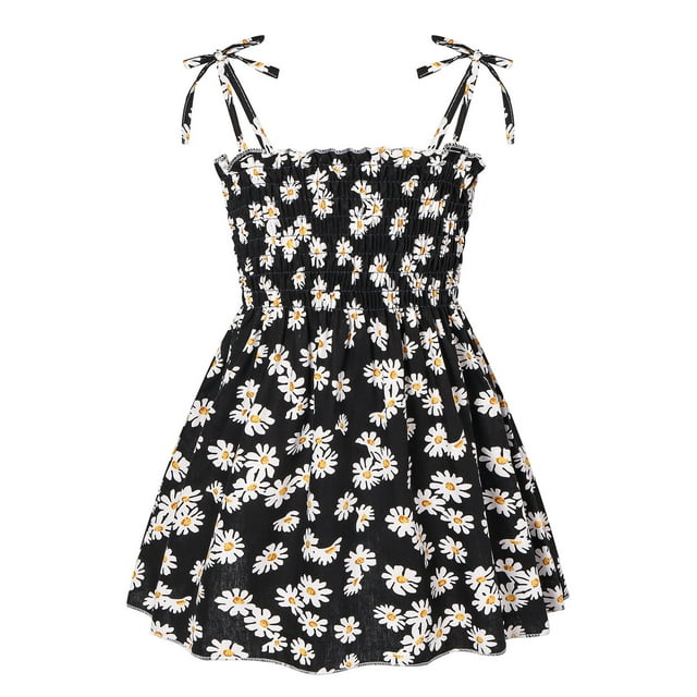 Robe de Plage Florale pour Filles Bébés Enfants Tout-Petits
