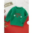 thumbnail image 3 of SUNSIOM Baby Girl Sweater Long Sleeve Flower Letters Knit Pullover Sweatshirt Warm Fall Winter Clothes, 3 of 8